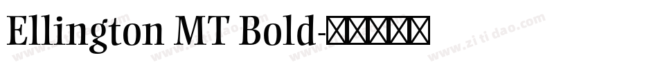 Ellington MT Bold字体转换